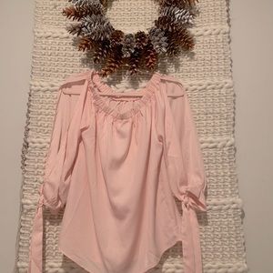Never worn pink off the shoulder blouse